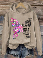 Women's Breast Cancer Print Hoodie