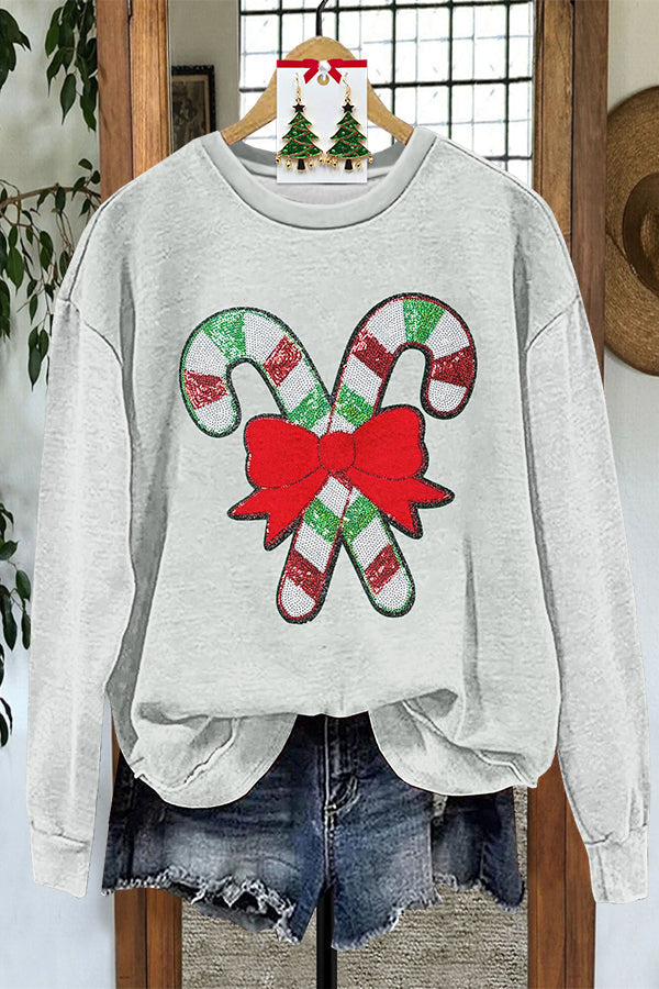 Christmas Bow Sequin Sweatshirt