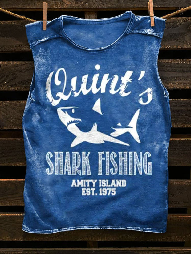 Jaws Quint's Shark Fishing Unisex Tank Top