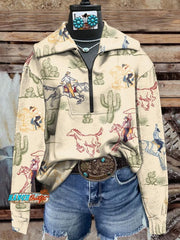 Vintage Western Cactus Rodeo Sweatshirt