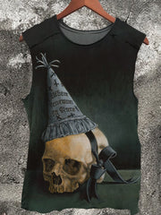 Unisex Skull Gift Vintage Print Casual Tank Top