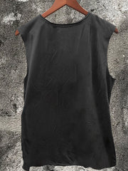 Ghost Beheading Vintage Print 100% Cotton Casual Tank Top