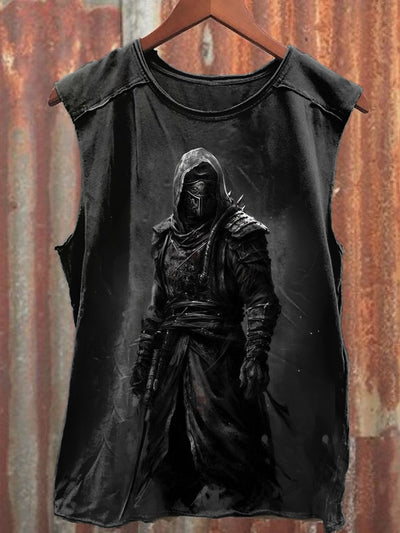 Unisex Dark Killer Art Illustration Print Casual Tank Top