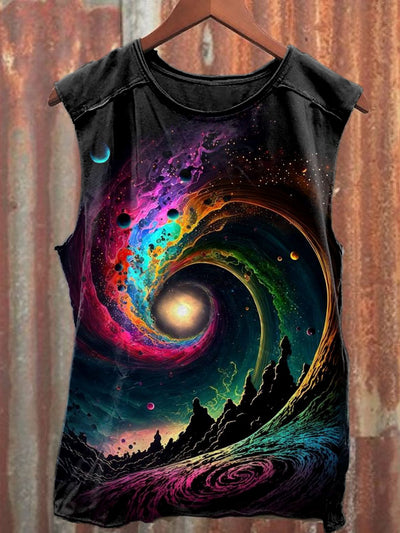 Unisex Magical World Art Illustration Printed Casual Tank Top