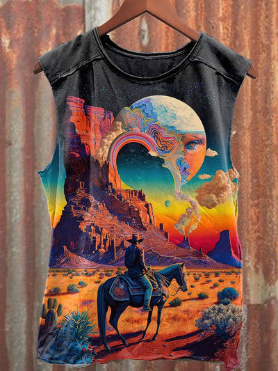 Unisex Fantasy Horse Art Illustration Print Casual Tank Top