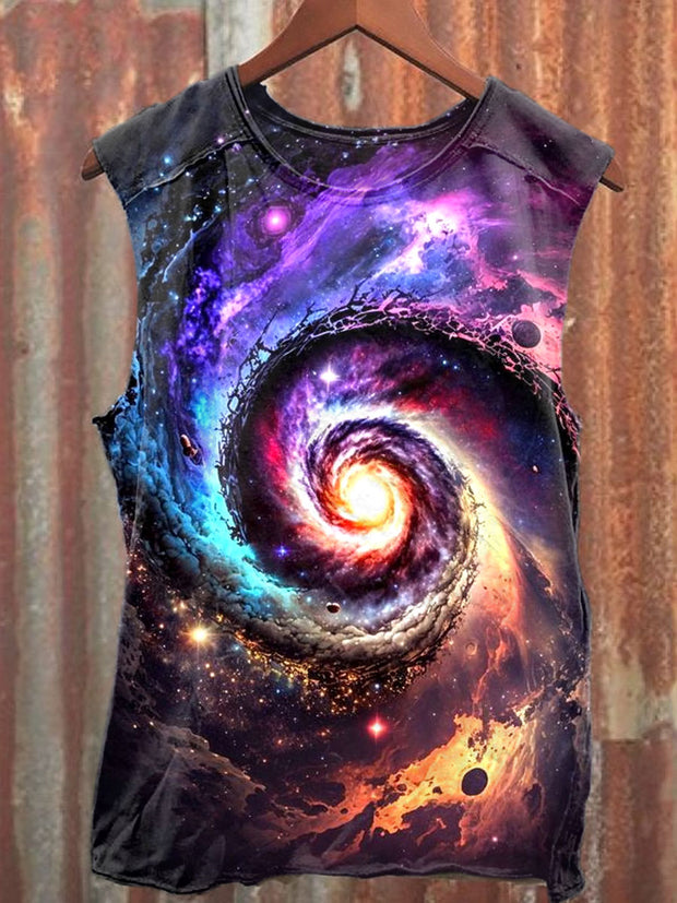 Unisex Wonders of the Universe Art Illustration Print Casual Tank Top