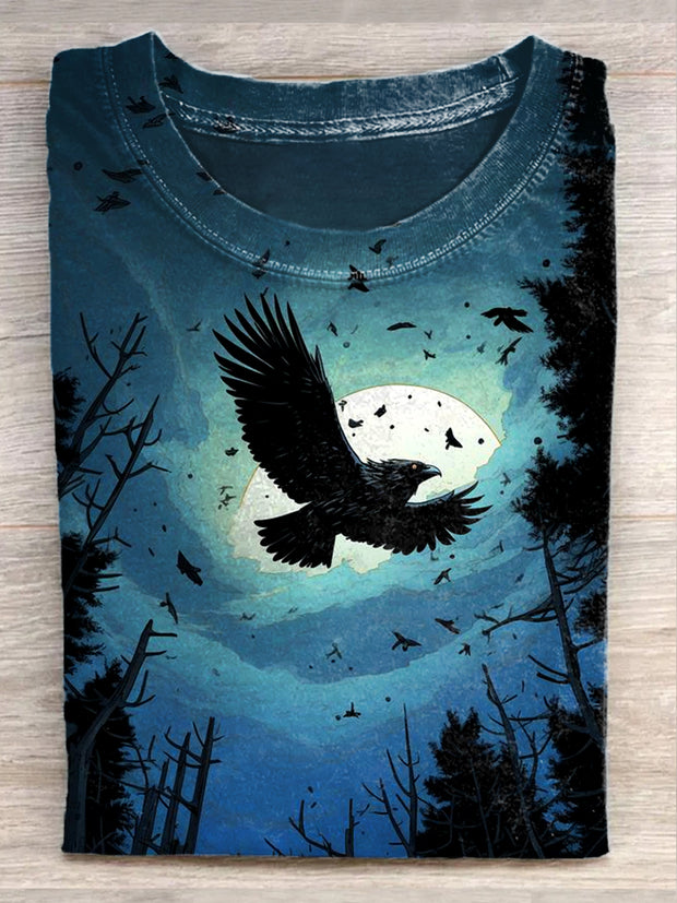 Unisex Fierce Owl Casual Crew Neck T-Shirt