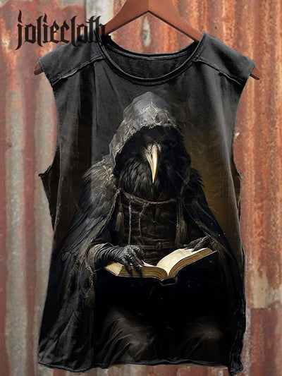 Unisex Plague Doctor Art Illustration Printed Casual Cotton Tank Top