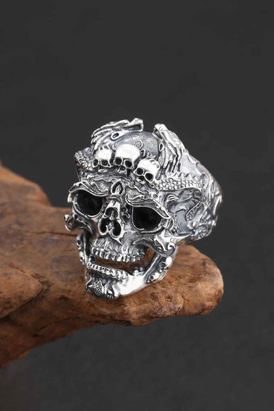 Gothic Punk Skull Ring