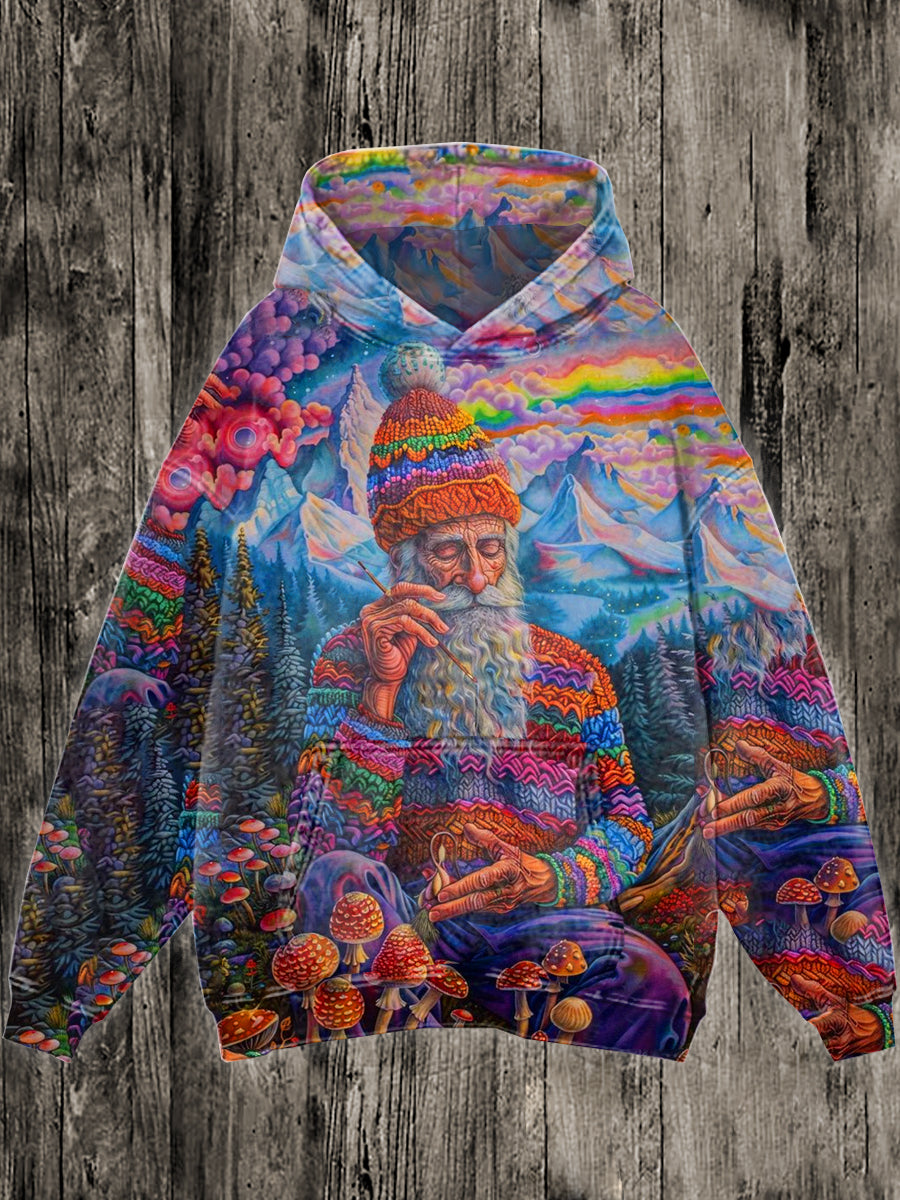 Unisex Fantasy World Art Illustration Print Casual Hooded Sweatshirt