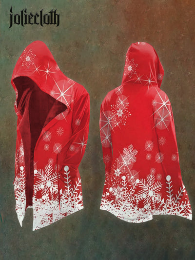 Men's Abstract Santa Claus Casual Hooded Jacket