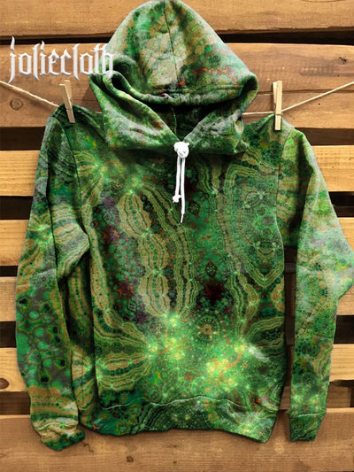 Unisex Colorful Art Illustration Printed Casual Hoodie