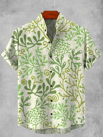 Forest Leaves Fashion Graphic Print Casual Shirt