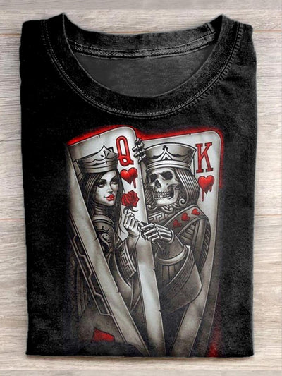 Unisex Valentine's Day Illustration Print Casual T-Shirt