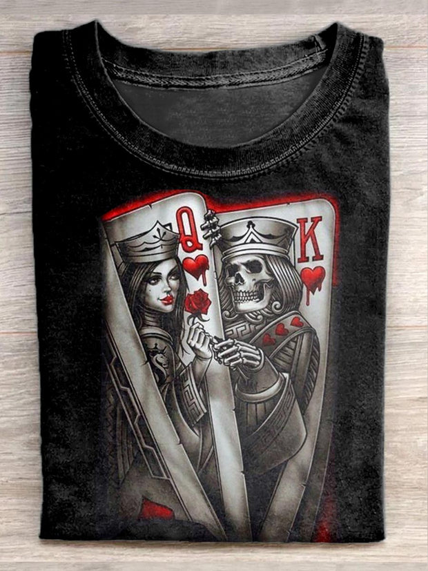 Unisex Valentine's Day Illustration Print Casual T-Shirt
