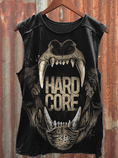 Men's Casual Bear And Letter Printed Tank Top