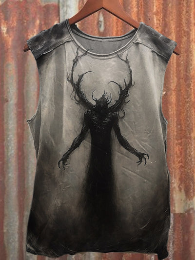 Men's Casual Dark Printed Tank Top