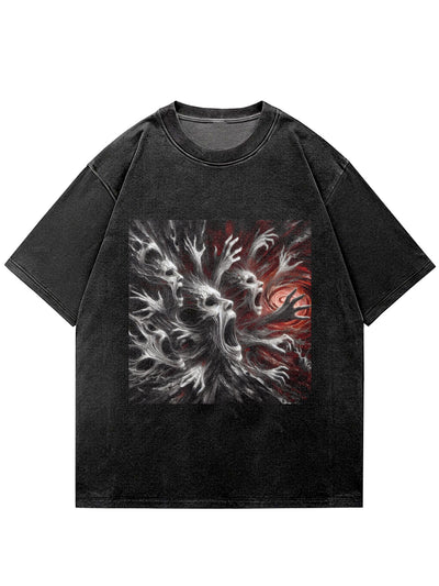 Horror Face Print Short Sleeve T-Shirt