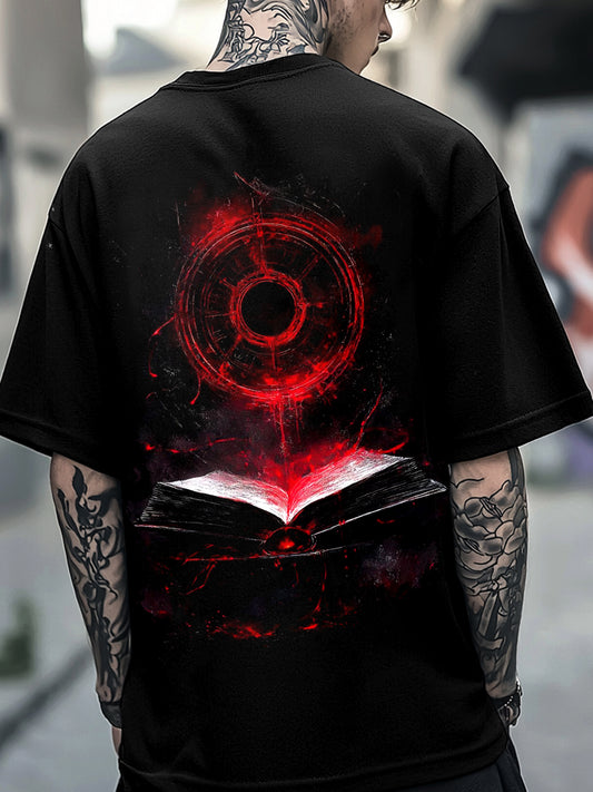 Vintage Horror Print Cotton Short Sleeve T-Shirt