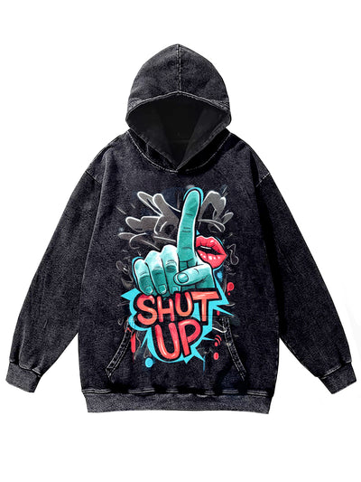 Retro Graffiti Print Casual Hoodie