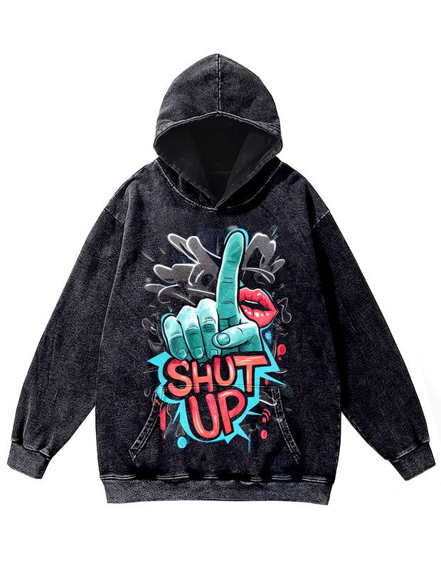 Retro Graffiti Print Casual Hoodie