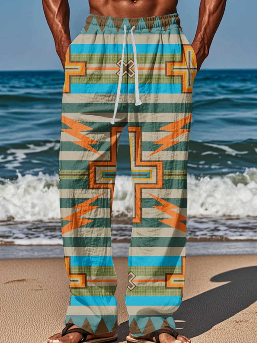 Retro Fashion Graffiti Print Casual Pants
