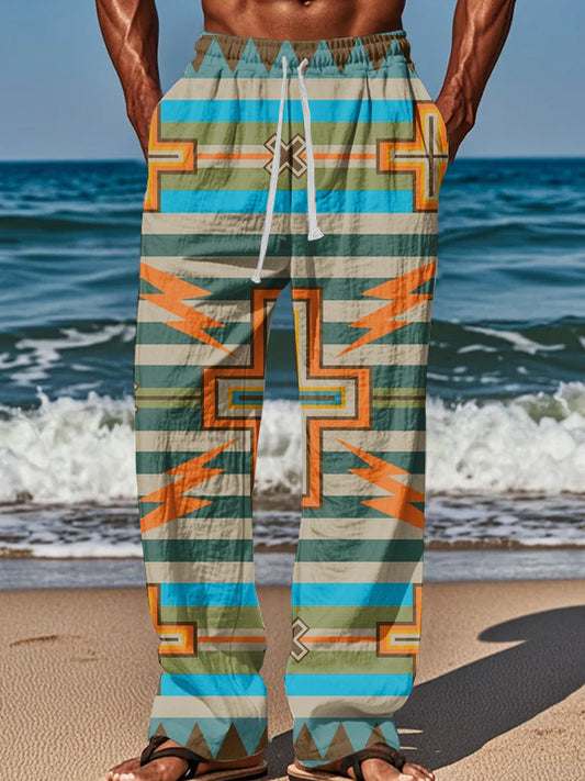 Retro Fashion Graffiti Print Casual Pants