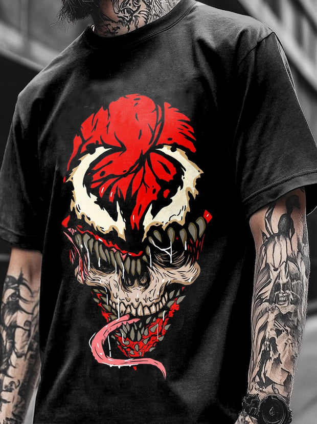 Fashion Skull Demon Totem Casual T-shirt