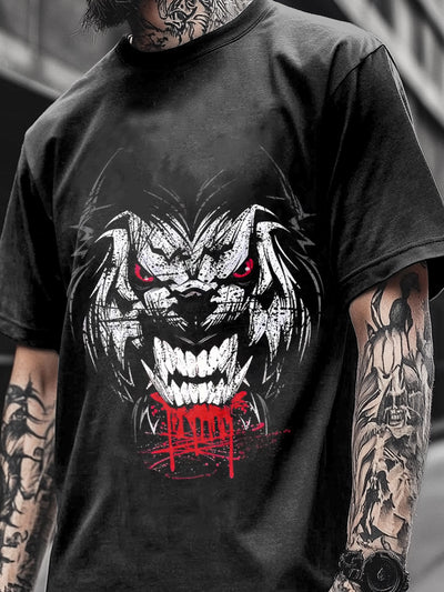 Fashion Skull Demon Totem Casual T-shirt