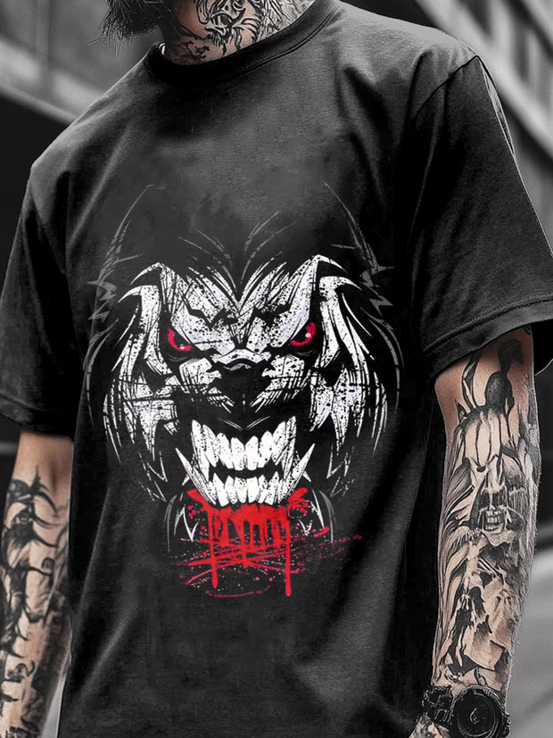 Fashion Skull Demon Totem Casual T-shirt