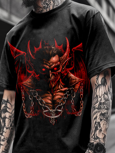 Fashion Skull Demon Totem Casual T-shirt