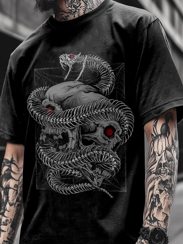 Fashion Skull Demon Totem Casual T-shirt