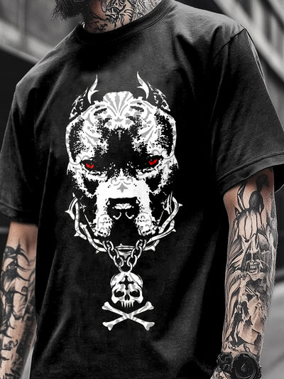 Fashion Skull Demon Totem Casual T-shirt