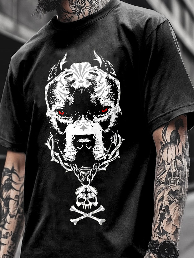 Fashion Skull Demon Totem Casual T-shirt