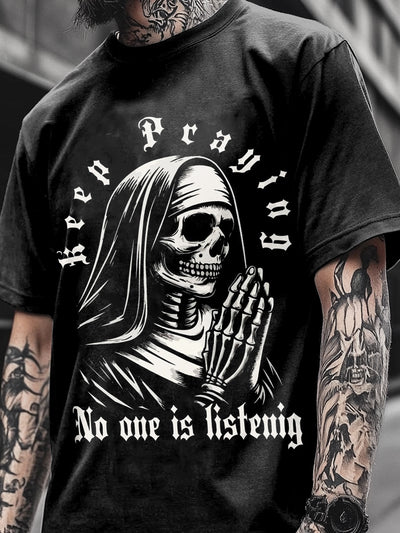Fashion Skull Demon Totem Casual T-shirt