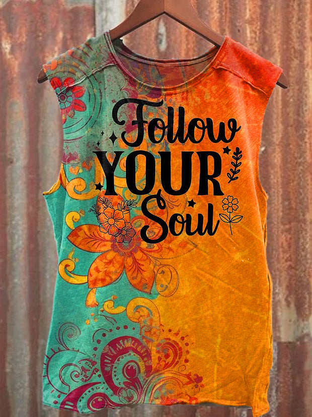 Men's Casual Colored Printed Tank Top