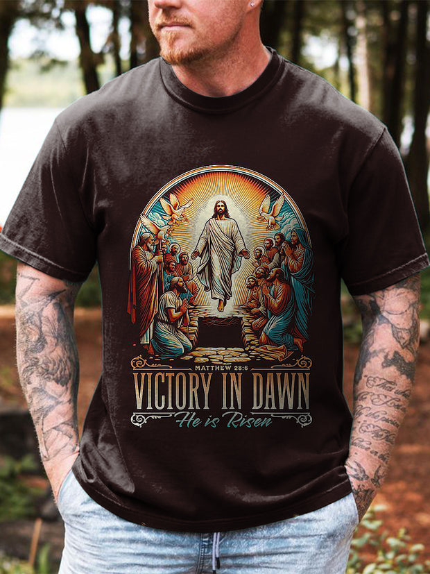 Jesus Printed Vintage Fashion Loose Short Sleeve T-Shirt