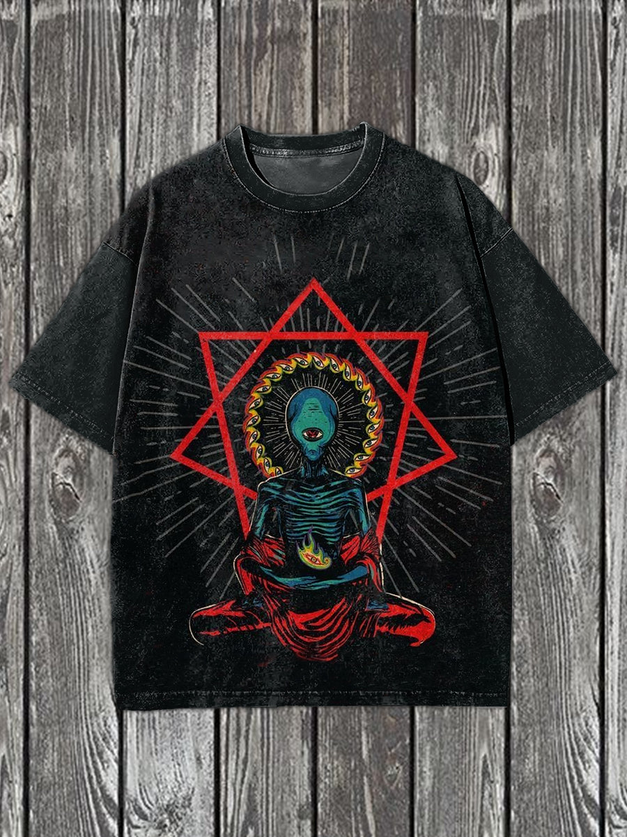 Gorgeous Skull Illustration Casual Short Sleeve T-Shirt