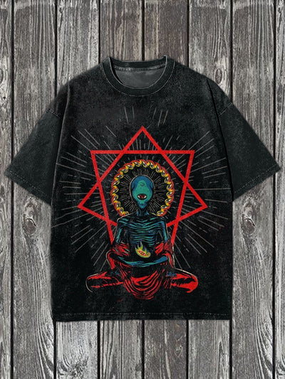 Gorgeous Skull Illustration Casual Short Sleeve T-Shirt