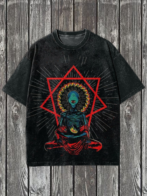 Gorgeous Skull Illustration Casual Short Sleeve T-Shirt