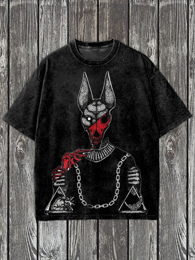 Gorgeous Skull Illustration Casual Short Sleeve T-Shirt