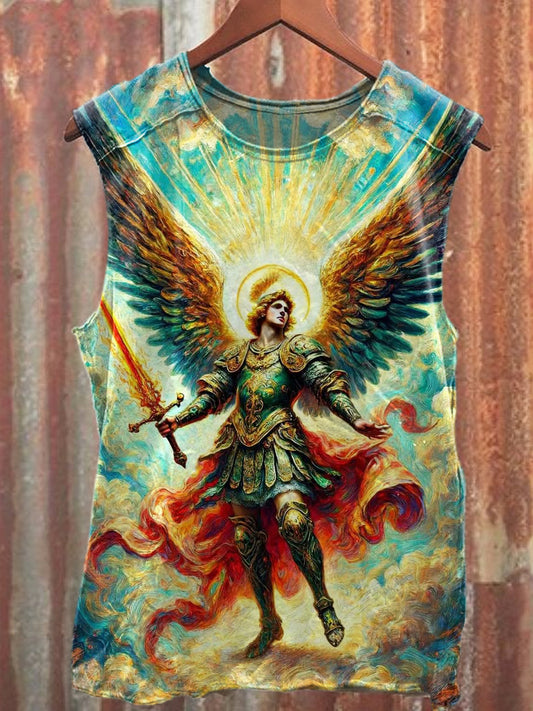 Men's Casual Colored Printed Tank Top