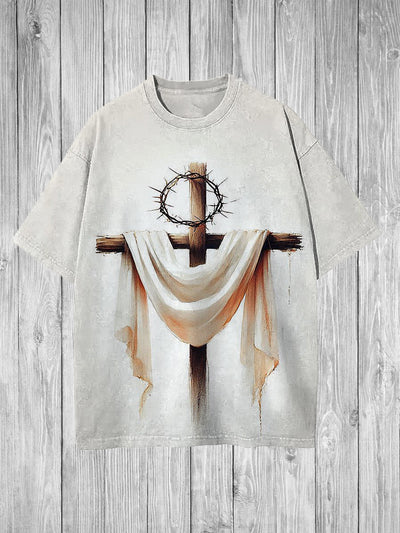 Vintage Christ Printed Vintage Fashion Loose Short Sleeve  T-Shirt