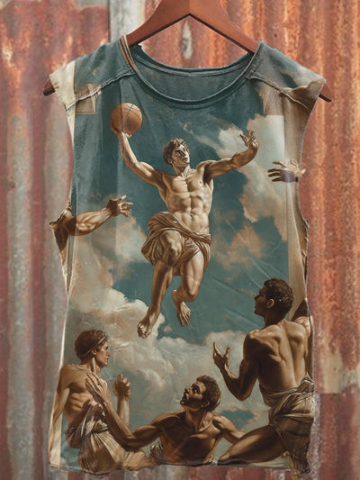 Retro Funny Illustration Printed Casual Tank Top