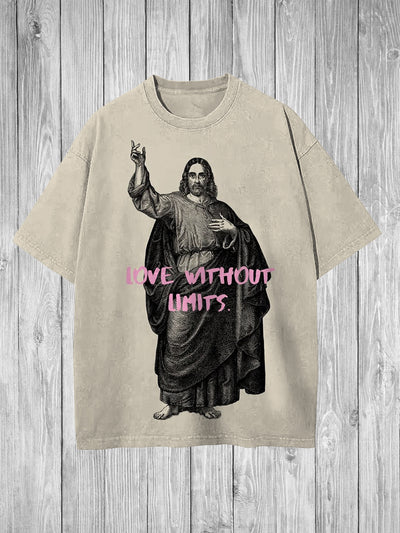 Vintage Christ Printed Vintage Fashion Loose Short Sleeve  T-Shirt