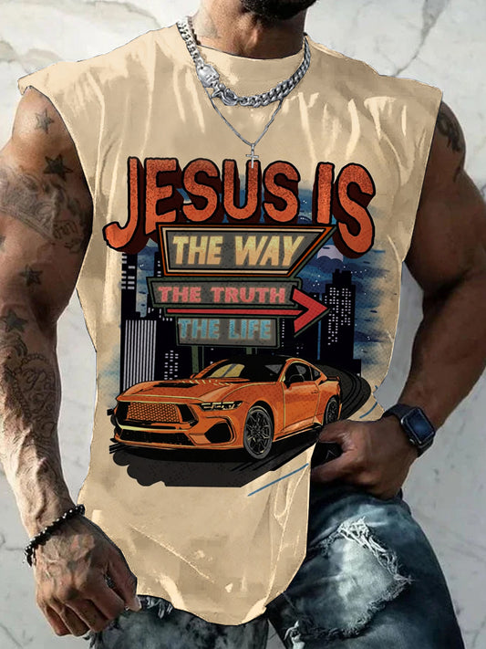 Retro Funny Illustration Printed Casual Tank Top