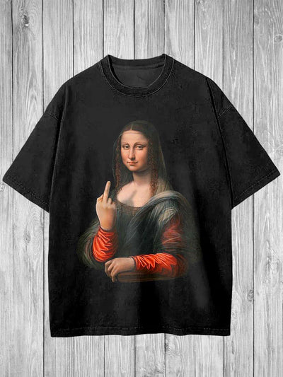 Funny Printed Vintage Fashion Loose Short Sleeve  T-Shirt