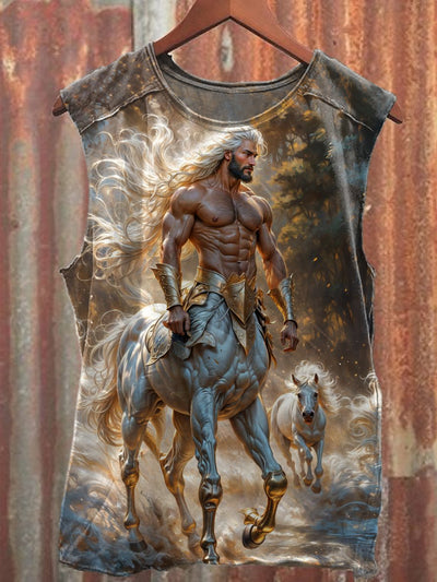 Men's Casual Religion Printed Tank Top