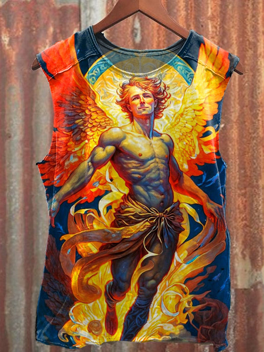 Men's Casual Religion Printed Tank Top