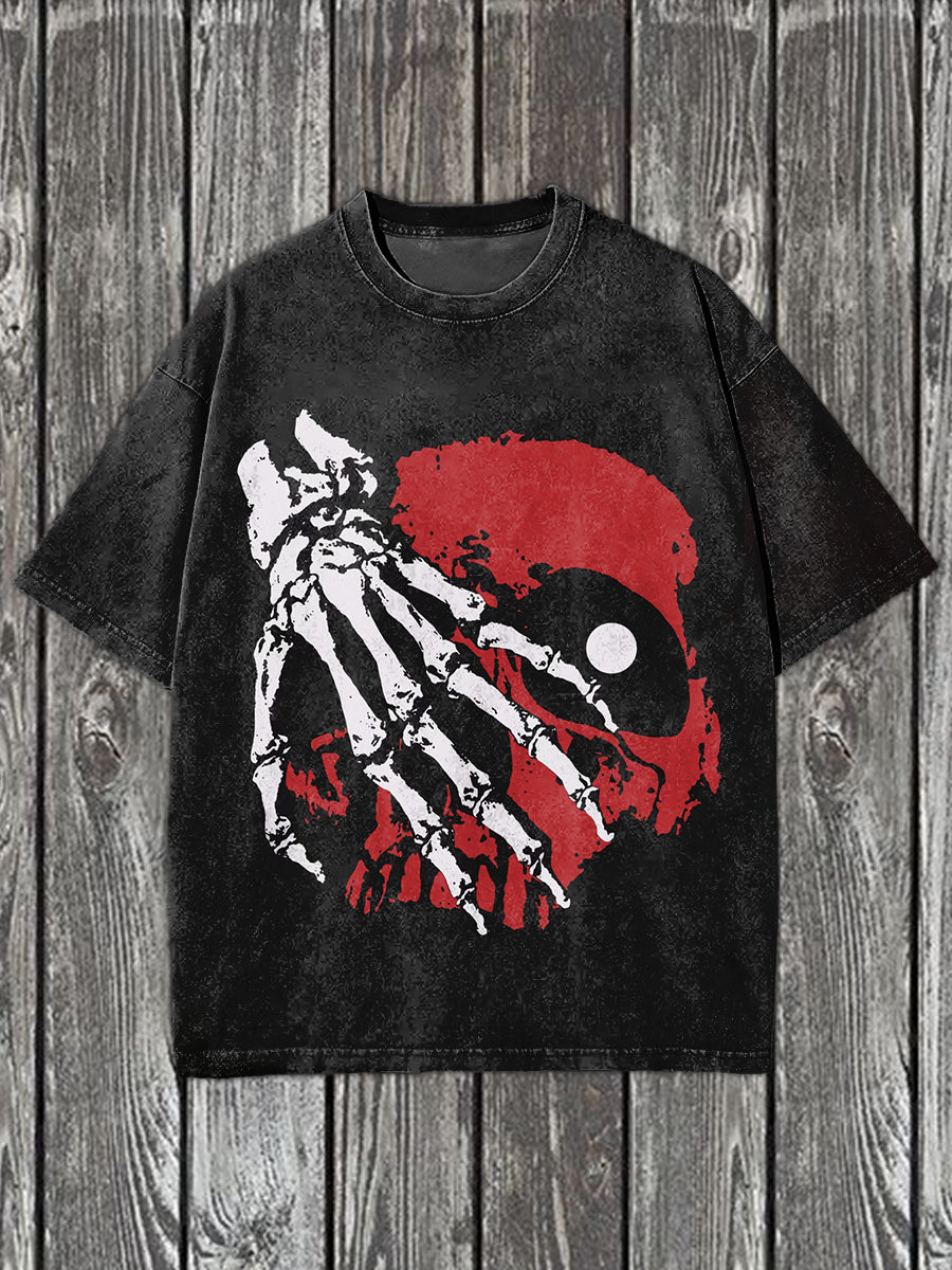 Retro Graffiti Art Print Casual Short Sleeve T-Shirt
